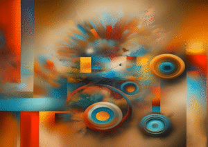 Vivid Fusion – Abstract Circles & Color Digital Art
